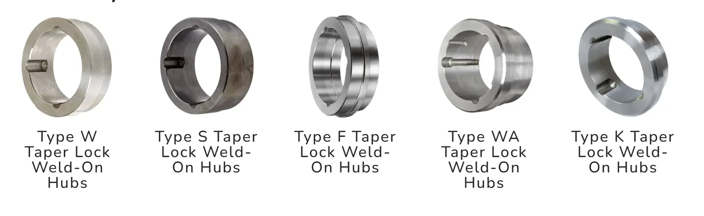 Taper lock weld-on hub family