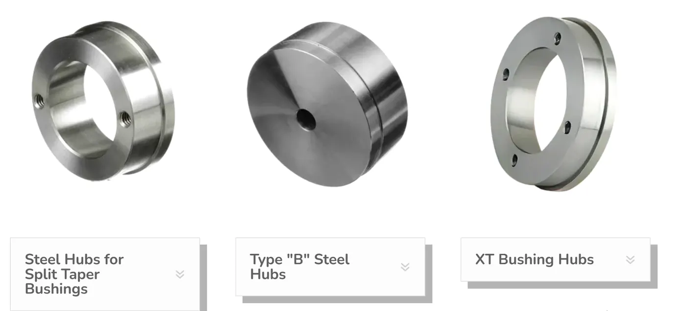 Hub and bushing category overview