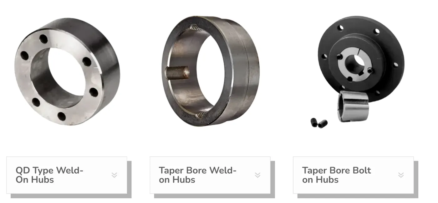 Weld-on and bolt-on hub comparison